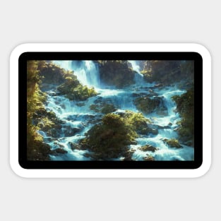 Beautiful Mountain River Landscape Sticker